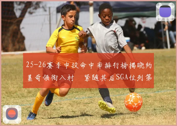 25-26赛季中投命中率排行榜揭晓约基奇领衔八村塁紧随其后SGA位列第三